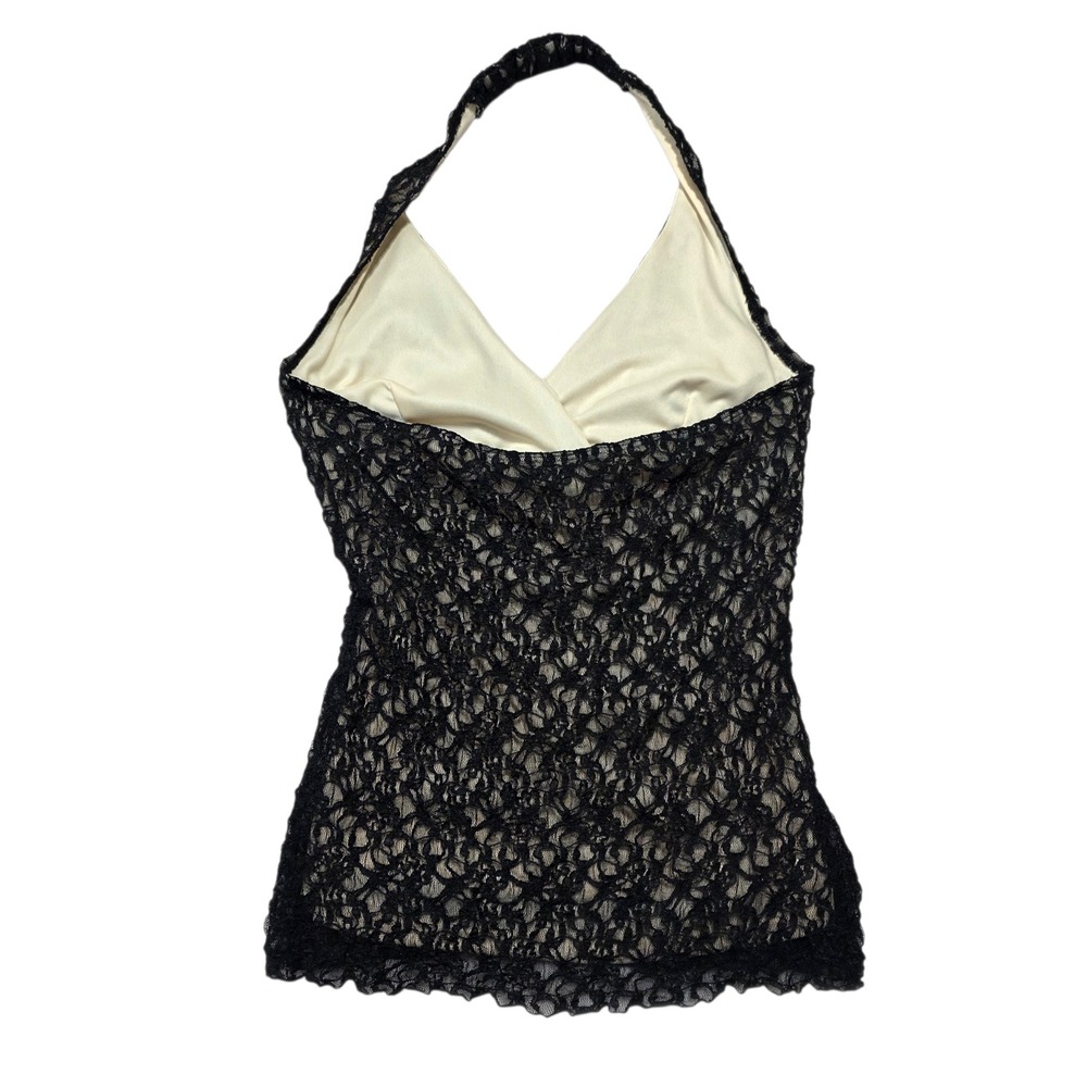 White House Black Market Black Lace Halter Top Women's Size S Romantic - Picture 2 of 6